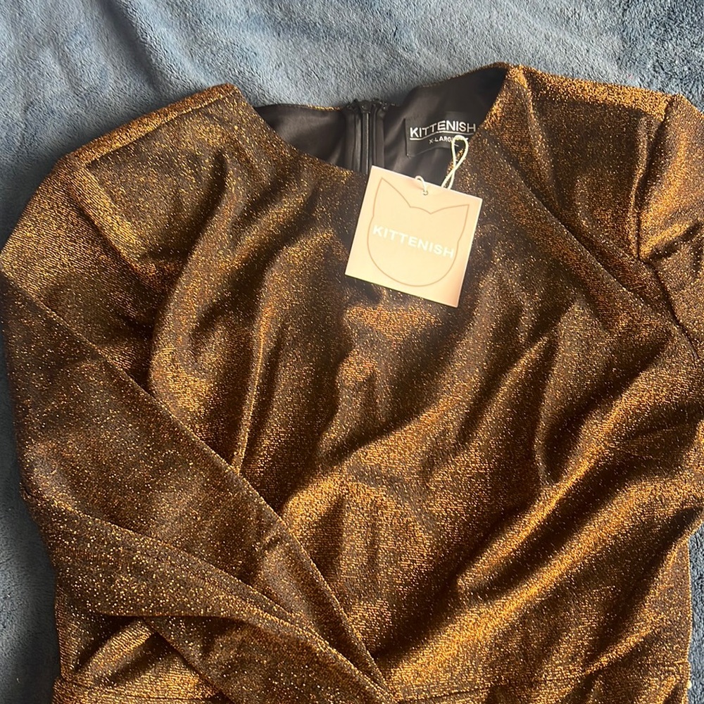 Gold kittenish dress